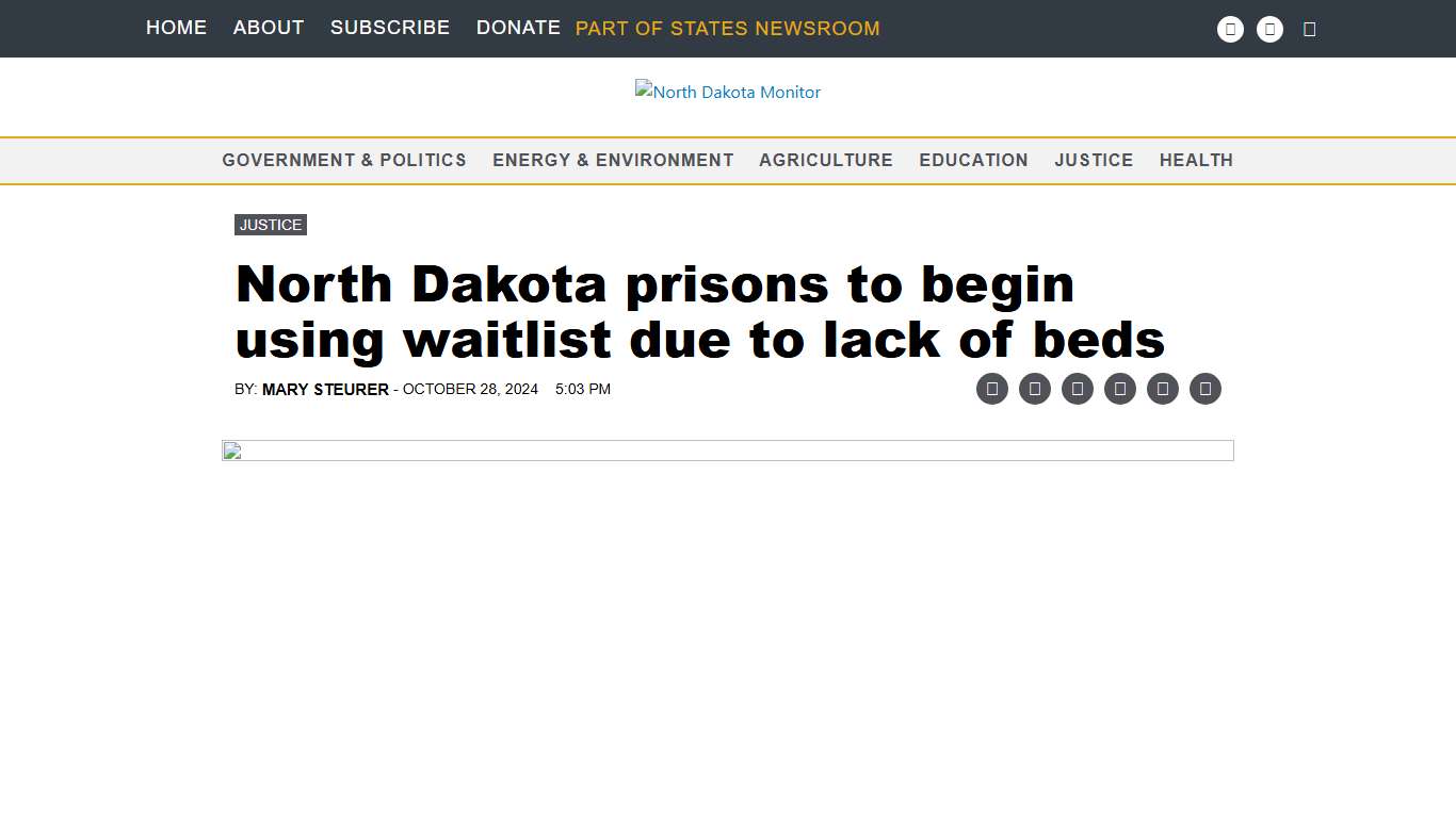 North Dakota prisons to begin using waitlist due to lack of beds • North Dakota Monitor